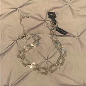 NWT Rampage Silver Cube Belt in Sz 1X